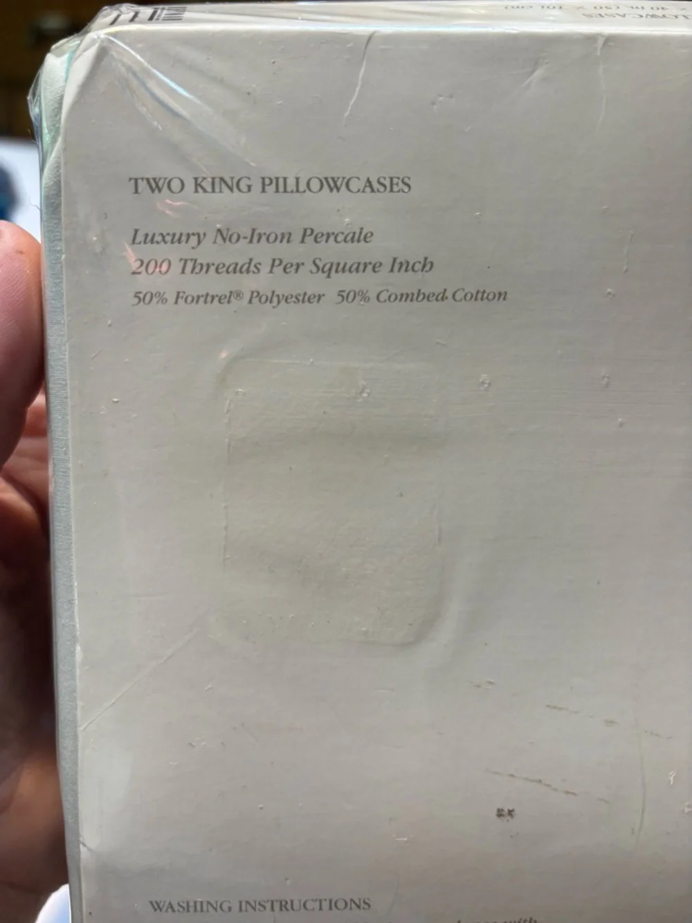Vintage 1990’s two Di Lewis for Revman king pillowcases made of combed cotton.